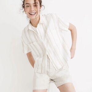 Madewell Linen-Blend Short-Sleeve Safari Shirt